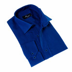 European Made & Designed Linen Shirt // Royal Blue (XL)
