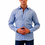 European Made & Designed Linen Shirt // Sky Blue (2XL)