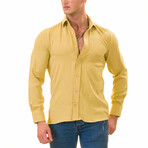 European Made & Designed Linen Shirts // Mustard (XL)