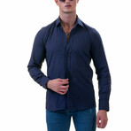 European Made & Designed Linen Shirt // Dark Blue (L)