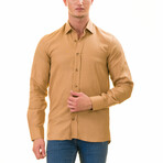 European Made & Designed Linen Shirt // Brown (2XL)