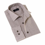 European Made & Designed Linen Shirt // Beige (M)