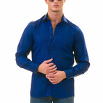 European Made & Designed Linen Shirts // Royal Blue (4XL)