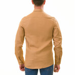 European Made & Designed Linen Shirt // Brown (2XL)