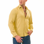 European Made & Designed Linen Shirt // Mustard (L)