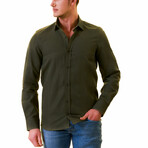 European Made & Designed Linen Shirt // Khaki (XL)