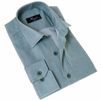 European Made & Designed Linen Shirt // Blue (4XL)