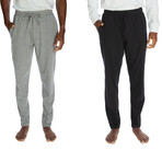 Men's Lounge Pants Set // Set of 2 // Heather Dark Gray + Heather Light Gray (XL)