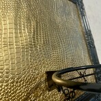 Black + Gold Crocodile Hoop (16"W x 20"L)