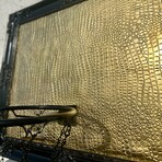 Black + Gold Crocodile Hoop (16"W x 20"L)