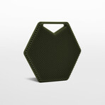 Silicone Body Scrubber // Army Green