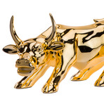 Hydro Bull Sculpture (Gold)