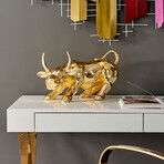 Hydro Bull Sculpture (Gold)