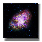 Crab Nebula Multi-Wavelengths, Courtesy of NASA (18"H x 18"W x 0.75"D)