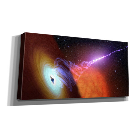 Black Hole with Jet, Courtesy of NASA (12"H x 24"W x 0.75"D)