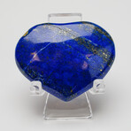 Genuine Polished Lapis Lazuli Heart with velvet pouch