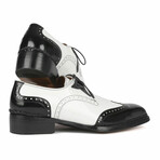 Norwegian Welted Wingtip Men's Dress Shoes // Black + White (US: 9.5)