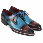 Norwegian Welted Cap Toe Derby Shoes // Blue + Purple (US: 7.5)