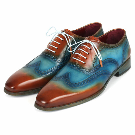 Wingtip Oxfords // Turquoise + Tobacco (US: 11.5)
