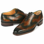 Goodyear Welted Men's Oxford Shoes // Brown + Green (US: 8.5)