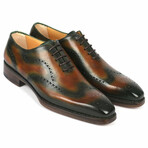 Goodyear Welted Men's Oxford Shoes // Brown + Green (US: 6)