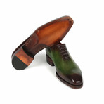 Goodyear Welted Wholecut Oxfords // Green + Bordeaux (US: 9.5)