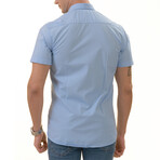 European Premium Quality Short Sleeve Shirt // Blue (L)