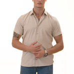 Wyatt Short Sleeve Shirt // Beige (4XL)