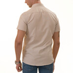 European Premium Quality Short Sleeve Shirt // Beige (3XL)