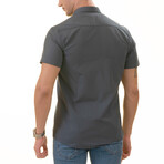 Ash Short Sleeve Shirt // Petrol Blue (S)