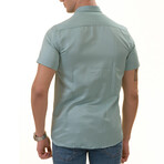 Seth Paisley Short Sleeve Shirt // Green + Purple (L)