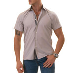 European Premium Quality Short Sleeve Shirt // Light Purple (US: 36S)