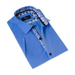 European Premium Quality Short Sleeve Shirt // Blue (US: 36S)