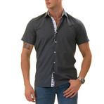 European Premium Quality Short Sleeve Shirt // Petro Blue (US: 36S)