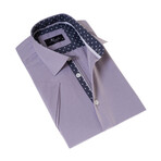 European Premium Quality Short Sleeve Shirt // Light Purple (4XL)