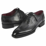 Goodyear Welted Men's Wingtip Oxfords // Black + Gray (US: 8.5)