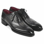 Goodyear Welted Men's Wingtip Oxfords // Black + Gray (US: 7.5)