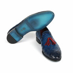 Big Braided Tassel Loafers // Blue (US: 6.5)