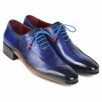Leather Oxford Shoes Side Hand-Sewn // Blue (US: 7.5)