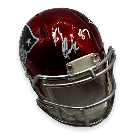 Rob Gronkowski // New England Patriots // Signed Flash Mini Helmet