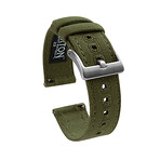 Crafted Canvas Watch Band // Army Green (18mm)