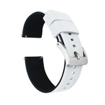 Elite Silicone Watch Band // White + Black (18mm)