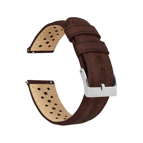 Racing Horween Leather Watch Band // Chocolate Brown (18mm)