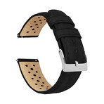 Racing Horween Leather Watch Band // Black (24mm)