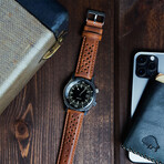 Racing Horween Leather Watch Band // Caramel Brown (18mm)