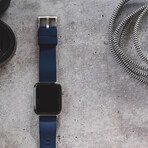 Elite Silicone Watch Band // Apple Watch Compatible // Navy Blue (Small Stainless Steel (38/40/41mm))