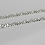 Sterling Silver Flat Cuban Link Chain Bracelet // 4mm (7.5" // 8.7g)