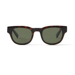 Men's Francis Polarized Sunglasses // Dark Brown + Green