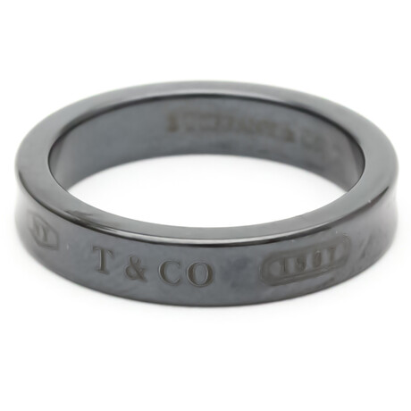 Tiffany & Co. // Titanium Black Band Ring // Ring Size: 6.5 // Pre-Owned