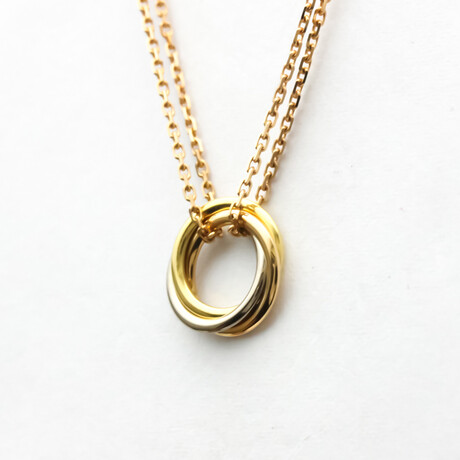 Cartier // 18k White Gold + 18k Rose Gold + 18k Yellow Gold Trinity De Cartier Necklace // 16" // Pre-Owned